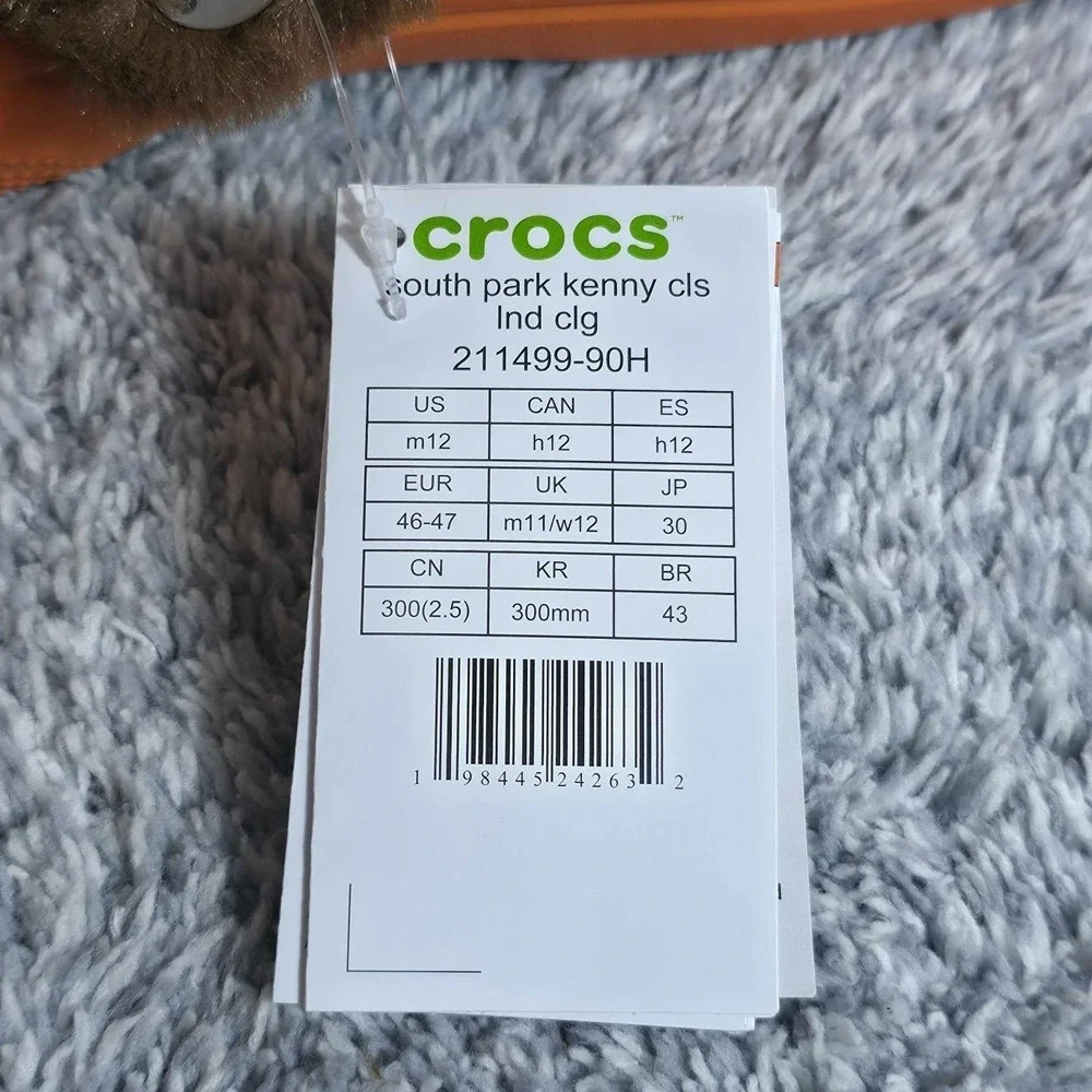 Crocs South Park Kenny Classic Lined Clogs‎ Men's Size 12 Orange 211499-90H NWT